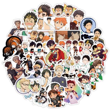 100 pcs Haikyuu Japońskie Anime naklejki na lapt za 36 zł z