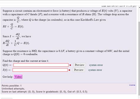 Solved Suppose A Circuit Contains An Electromotive Force A