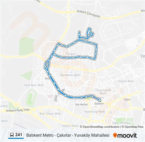 241 Route Schedules Stops And Maps Batıkent Metro Çakırlar