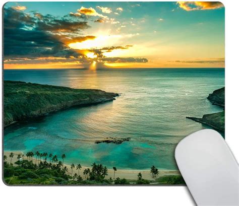 Amazon Smooffly Hawaiian Mouse Pad Sunrise Over Hanauma Bay On