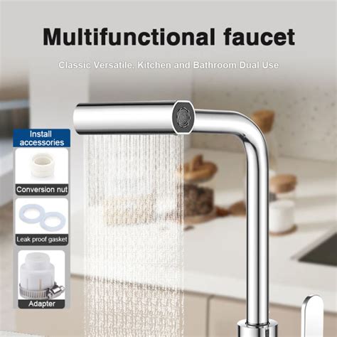 Waterfall Faucet Swivel Modes Kitchen Faucet Anti Splash Rotary