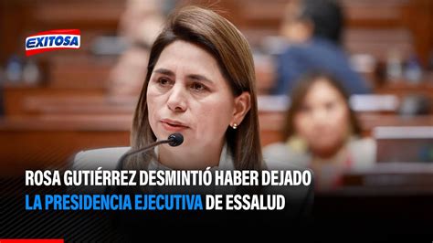 Rosa Gutiérrez desmintió haber dejado la presidencia ejecutiva de