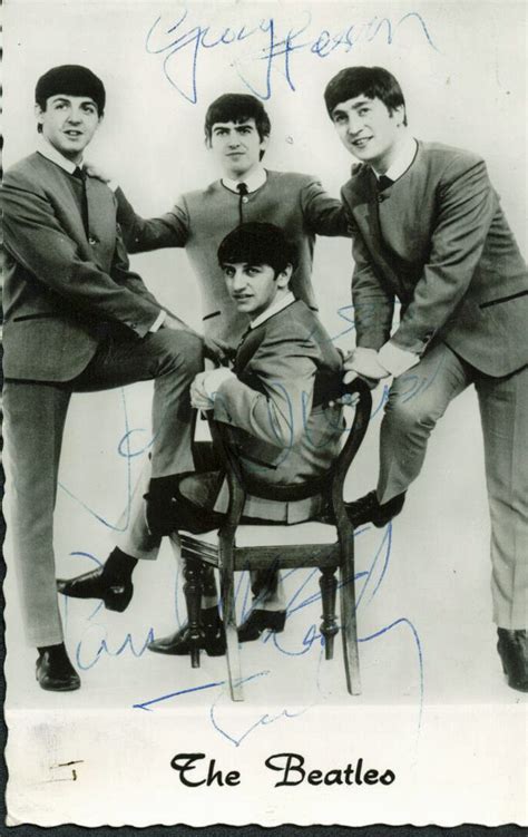 Lot Detail The Beatles Group Signed Promotional Photo W Ultra Rare