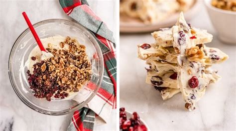 White Chocolate Cranberry Bark Recipe Dinner Then Dessert