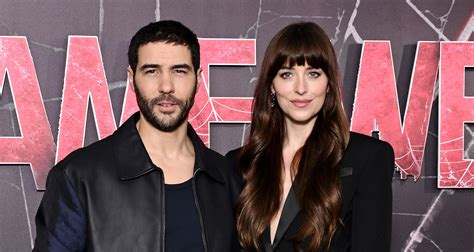 Dakota Johnson Co Star Tahar Rahim Kick Off Madame Web Press Tour