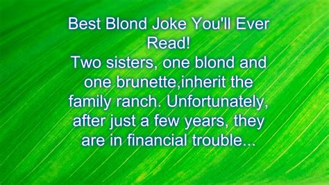 Funny Jokes: Best Blond Joke You'll Ever Read