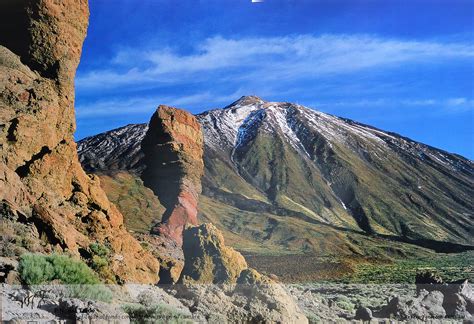 Parque Nacional Del Teide El Teide Con Nieve Cartel Promoci N