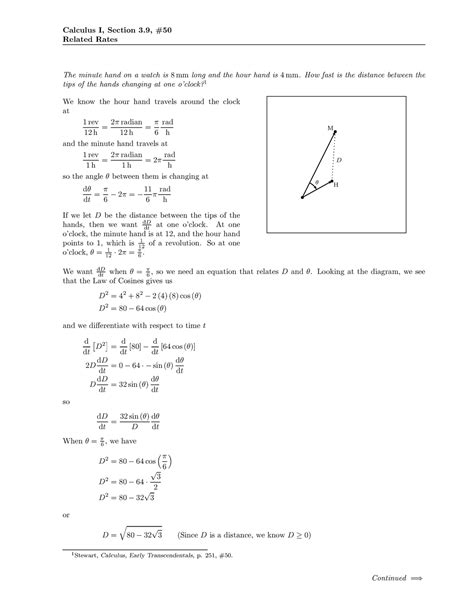 Related Rates Calculus Calculus I Section 3 Related Rates The