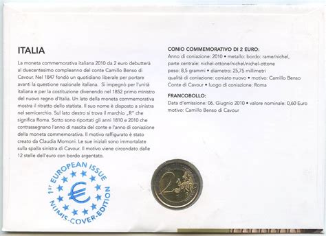 Italien Euro Im Numisbrief Gn E Th Anniversary Of The