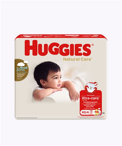 Huggies Natural Care Cotton Unisex Xg 70 - D`bebés