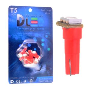 Светодиодная лампа цоколь т5 W1,2W - 1 SMD 5050 0,24Вт для желтого света