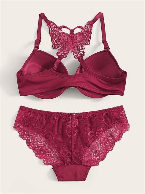 Floral Lace Cutout Crochet Lingerie Set SHEIN USA