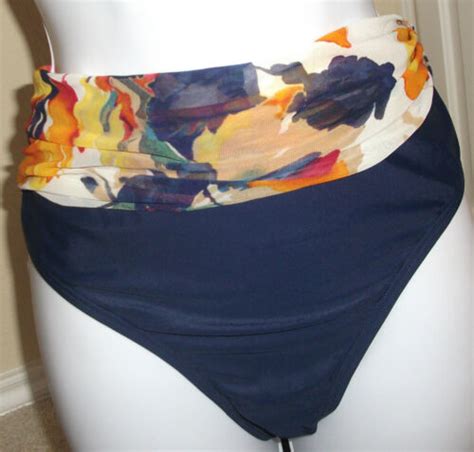 NWT BE CREATIVE Swim Bikini Bottom Pants With Mesh Sash MISS TIE ON