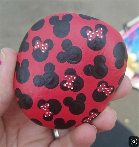 Images By Anna On Mickey And Minnie Mouse Painted Rocks FD4 Rock