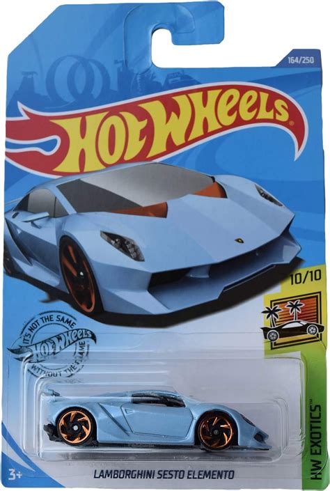 Hot Wheels Lamborghini Sesto Elemento 164 250 Blue Amazon Ca Toys Games