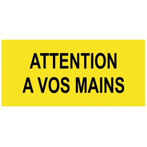 Pencarte Attention à Vos Mains Sticker Communication