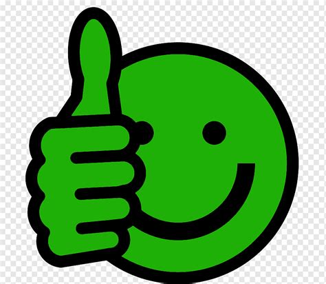 Ilustra O Verde Emoji Sinal De Polegar Smiley Emoticon Polegar Para