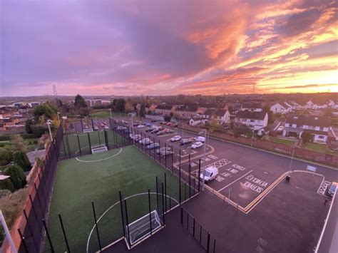 Outdoor football pitches at Andersonstown leisure centre