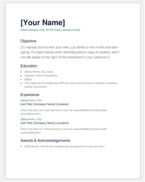 43+ Simple resume layout free That You Can Imitate