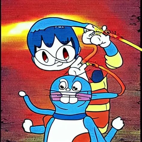 Doraemon And Nobita In The Style Of Junji Ito Stable Diffusion OpenArt