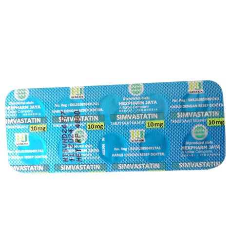 Jual Simvastatin Mg Strip Tablet Shopee Indonesia