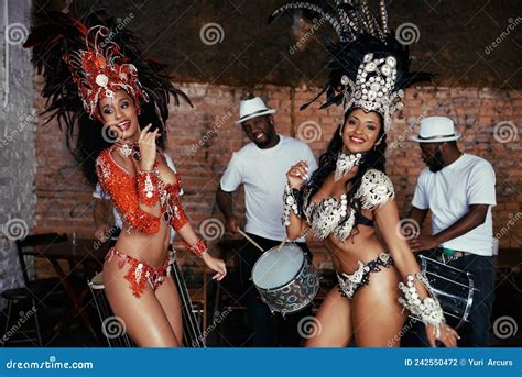 The Thrill Of Performing Live Portrait Of Two Beautiful Samba Dancers