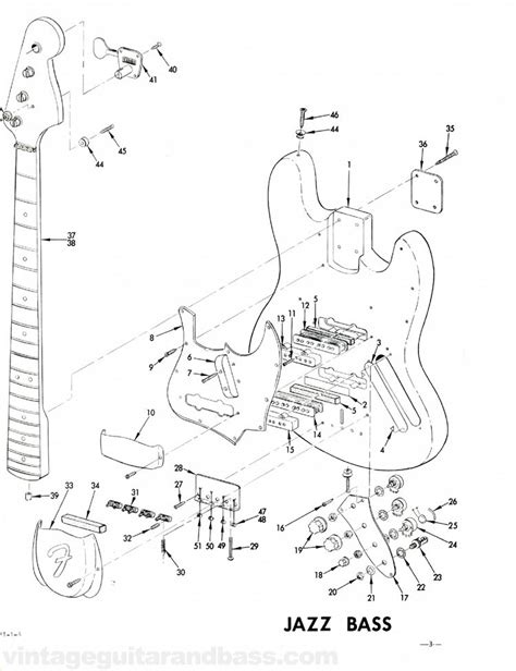 Fender Jazz Bass Part List