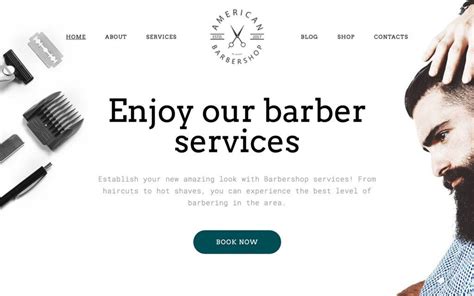 Free Barber Shop Responsive Multipage Website Template Ready Site