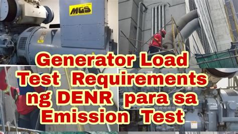 Generator Load Test Requirements Ng Denr Para Sa Emission Test Youtube