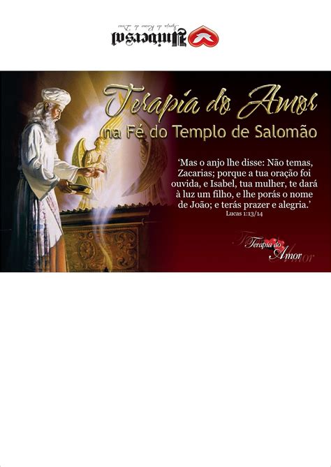 Frases FJU PA ENVELOPE TERAPIA DO AMOR NA FÉ DO TEMPLO DE SALOMÃO E