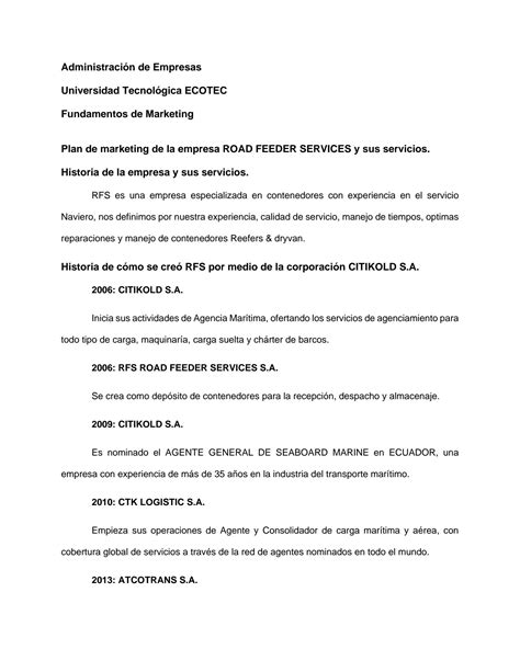 Modelo De Plan De Marketing De Una Empresa Textil