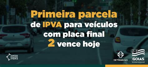 Primeira Parcela De Ipva Para Ve Culos Placa Final Vence Hoje