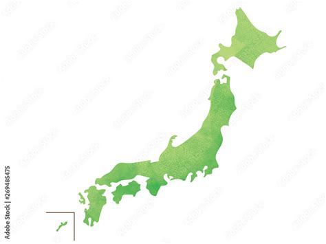 水彩風の日本地図 Stock Vector Adobe Stock