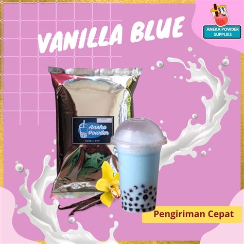 Jual Bubuk Minuman Rasa Vanilla Blue 1 Kg Serbuk Powder Boba Rasa