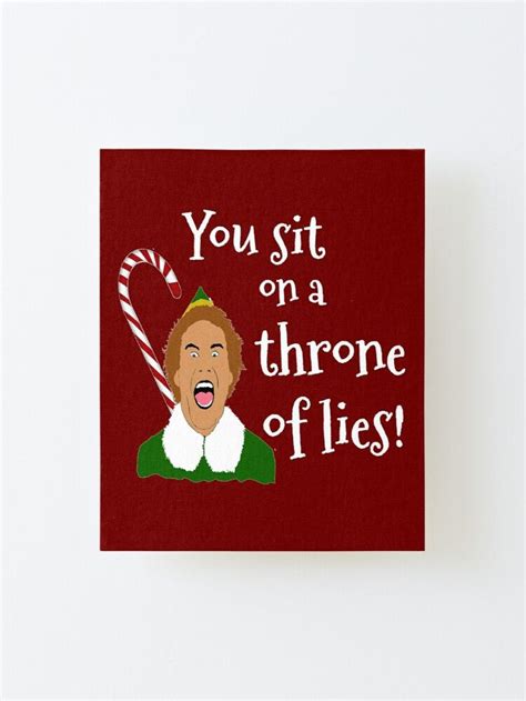 A Red Christmas Card With The Words You Sit On A Throne Of Lies And An