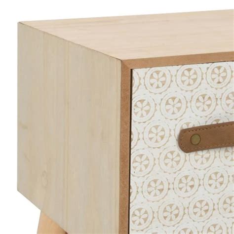 ABB Meuble TV Avec 6 Tiroirs 130 X 30 X 40 Cm Bois De Pin Massif