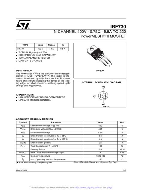 IRF730 | Field Effect Transistor | Transistor