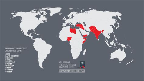 El Mapa Del Índice Global De Terrorismo 2017 Hubo Récord De Países Que