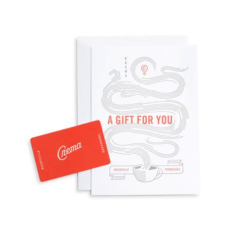 Cafe Gift Card (Physical) – Crema Coffee Roasters