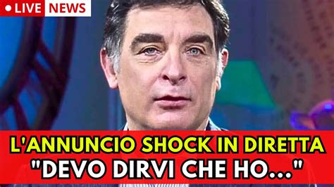 Tiberio Timperi L Annuncio Di Poco Fa In Diretta Tv Purtroppo Devo