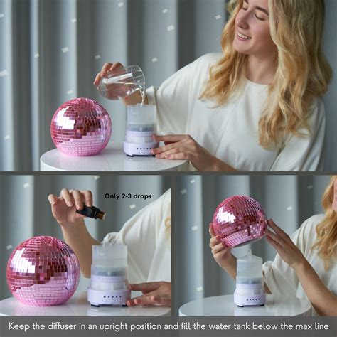 Disco Ball Diffuser Rotating Pink Scandinordica Disco Inspired Decor