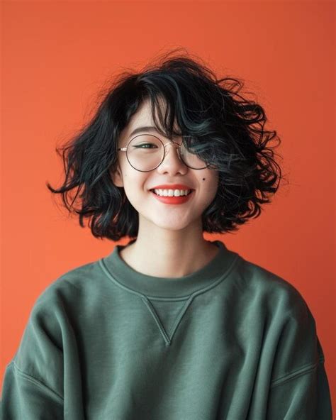 Premium Photo A Woman Wearing Glasses And A Green Sweatshirt