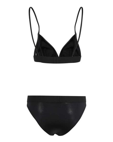 Balmain Triangle Bra Bikini In Black Lyst