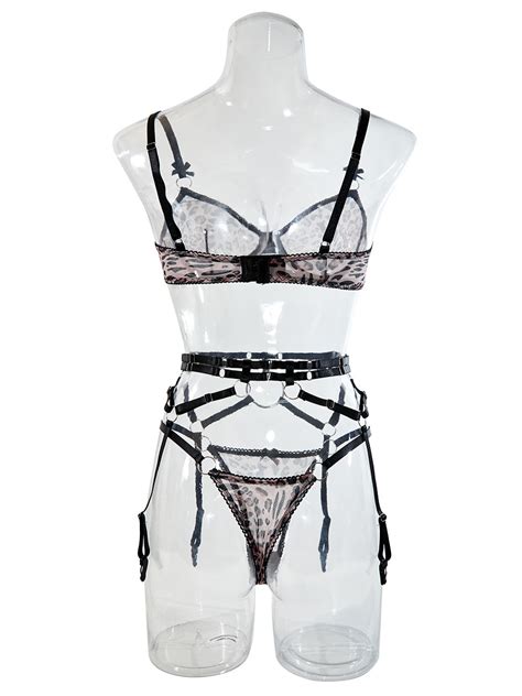 Lingerie Bras Women Bra Leopard Piece Sexy Hot Underwear Milanoo