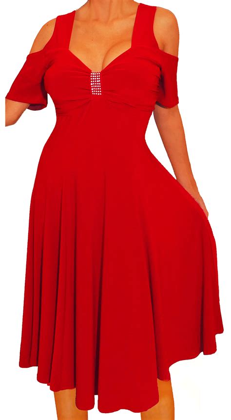 Plus Size Red Formal Dress The Open Shoulders Cocktail Dress Funfash