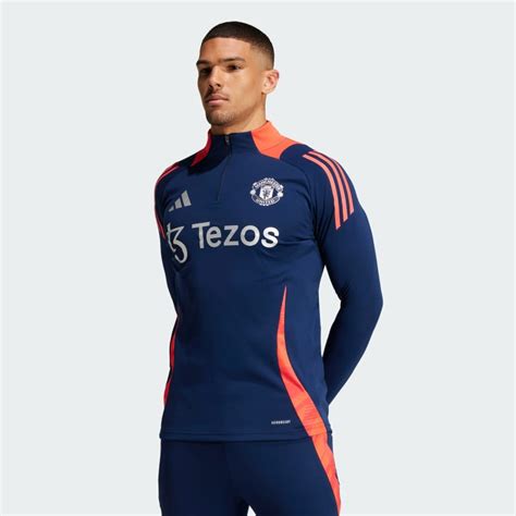 Adidas Manchester United Tiro 24 Training Top Blue Free Shipping