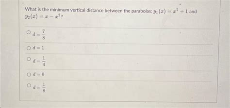 Solved What Is The Minimum Vertical Distance Between The Chegg