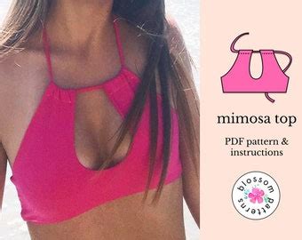Womens Bikini Top Sewing Pattern Pdf With How To Instructions Swami S Diy Swimsuit Printable