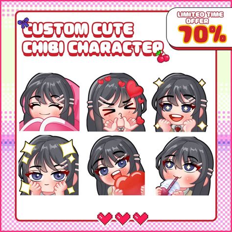 Custom Twitch Emotes Kick Emotes Discord Emote Chibi Emote Cute