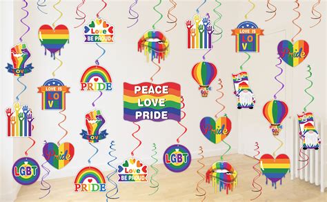 Amazon Pcs Gay Pride Decorations Hanging Swirls Love Is Love